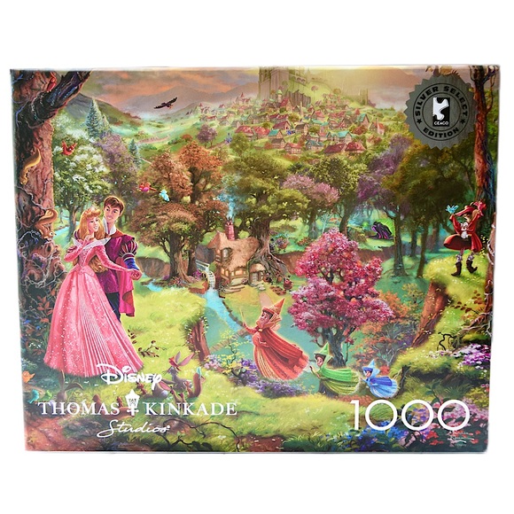 NEW Disney Thomas Kinkade Studios 1000pc Puzzle Sleeping Beauty Art Collectible - Picture 2 of 13